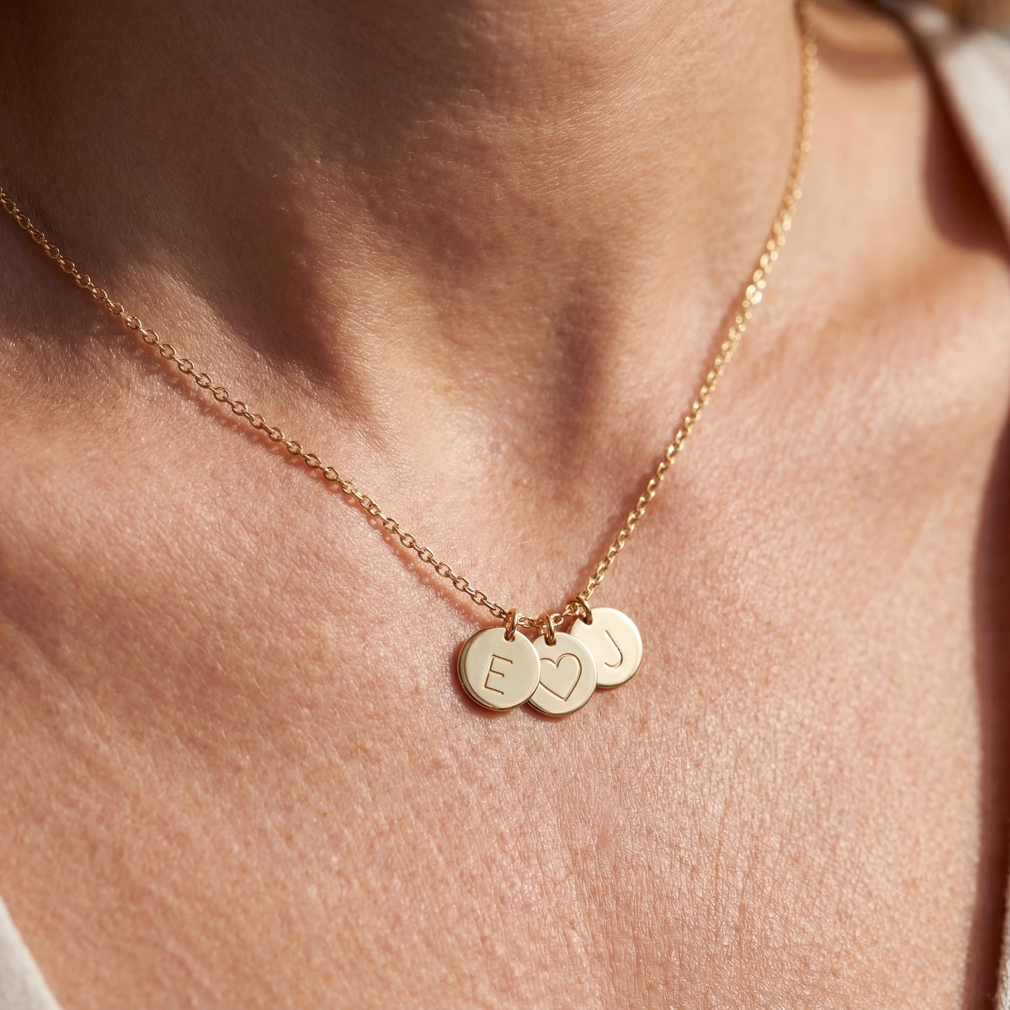 Initial Halskette „Initialscheibe“