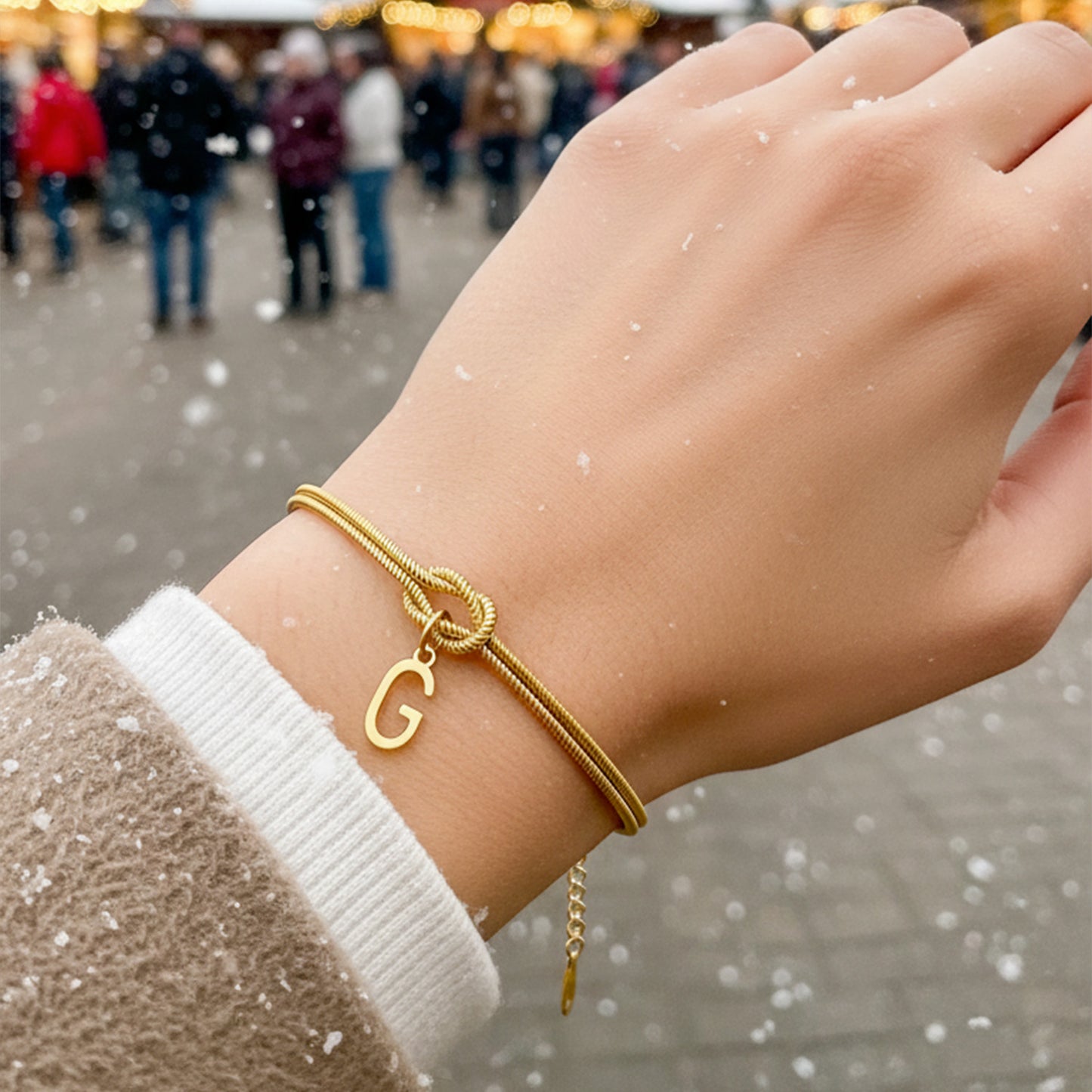 Initialenarmband „Knoten“