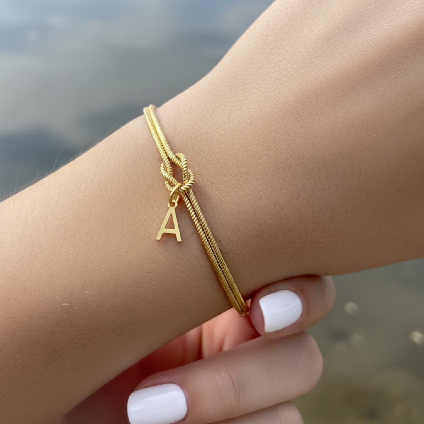 Initialenarmband „Knoten“