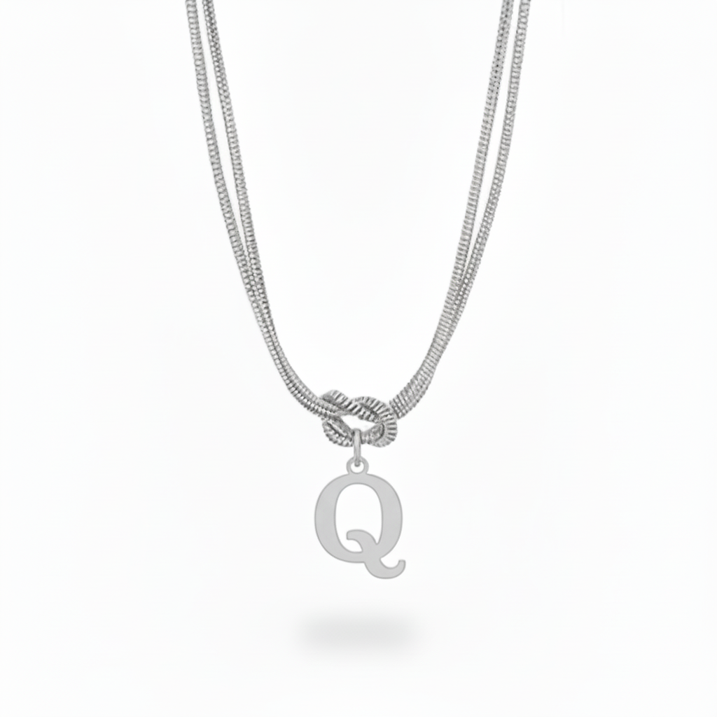 Initialen-Halskette "Alphabet-Knoten"