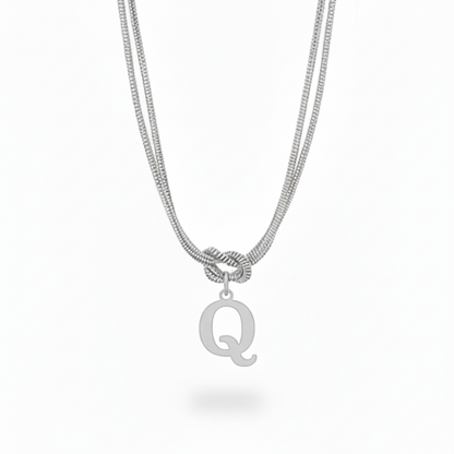 Initialen-Halskette "Alphabet-Knoten"