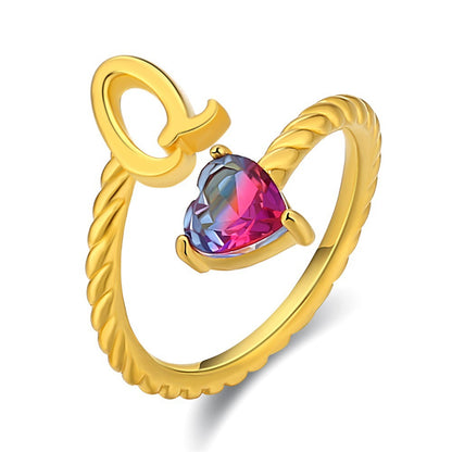 Verstellbarer Namensring "Meerjungfrauenflosse"