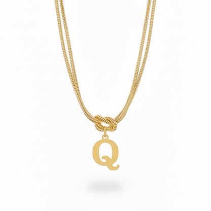 Initialen-Halskette "Alphabet-Knoten"