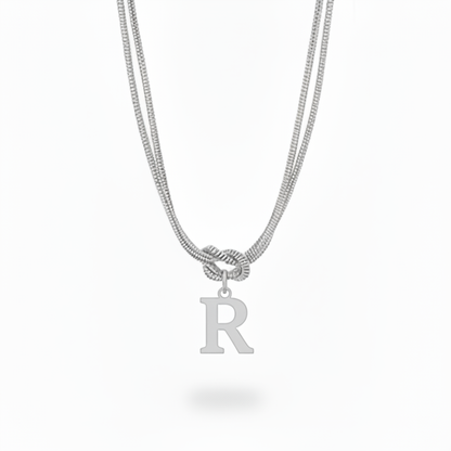 Initialen-Halskette "Alphabet-Knoten"