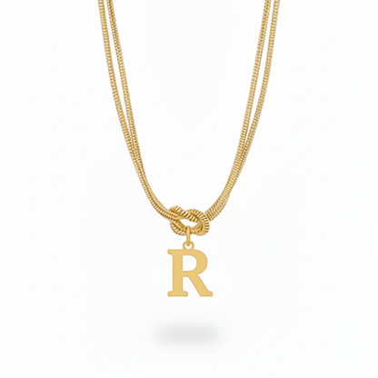 Initialen-Halskette "Alphabet-Knoten"