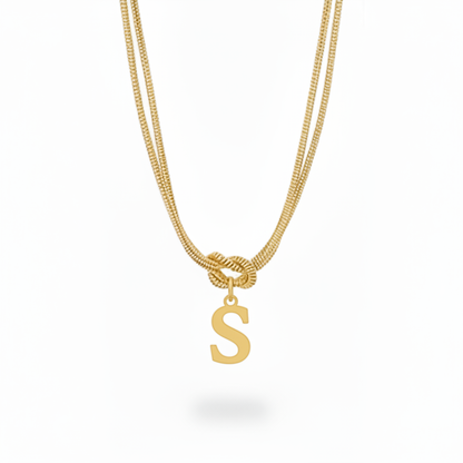 Initialen-Halskette "Alphabet-Knoten"