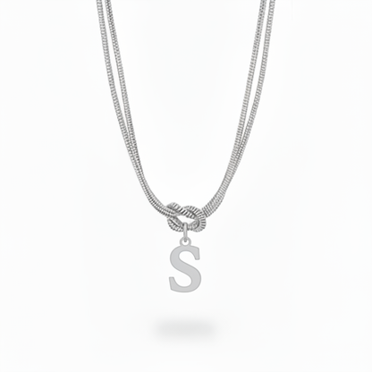 Initialen-Halskette "Alphabet-Knoten"