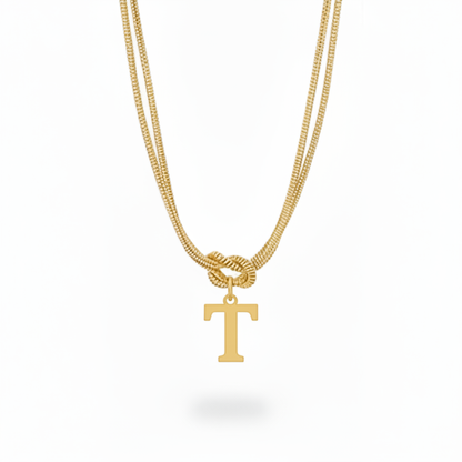 Initialen-Halskette "Alphabet-Knoten"