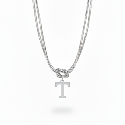 Initialen-Halskette "Alphabet-Knoten"