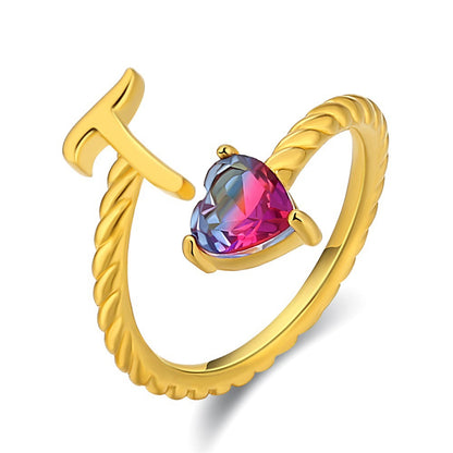 Verstellbarer Namensring "Meerjungfrauenflosse"