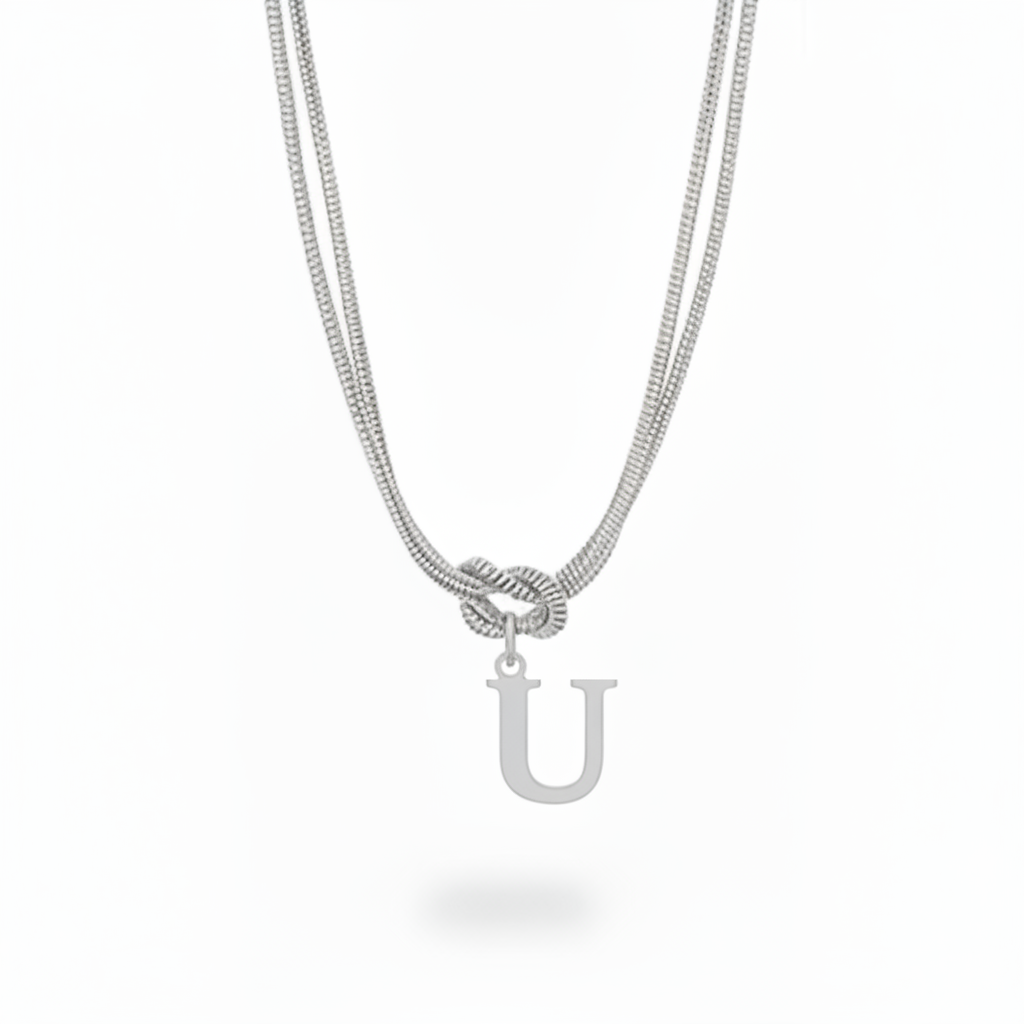 Initialen-Halskette "Alphabet-Knoten"