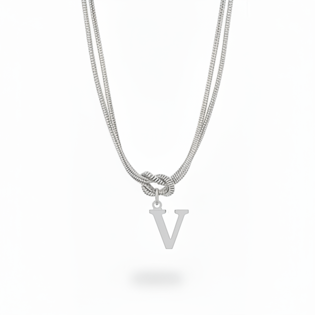 Initialen-Halskette "Alphabet-Knoten"