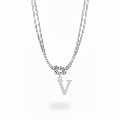 Initialen-Halskette "Alphabet-Knoten"