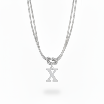 Initialen-Halskette "Alphabet-Knoten"