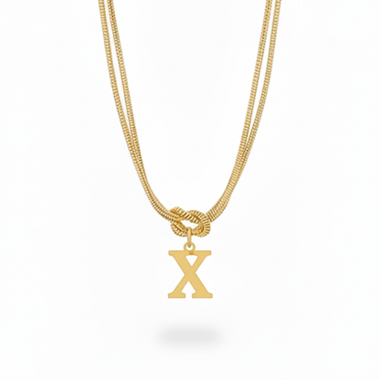 Initialen-Halskette "Alphabet-Knoten"