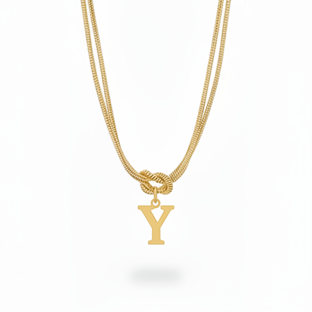 Initialen-Halskette "Alphabet-Knoten"