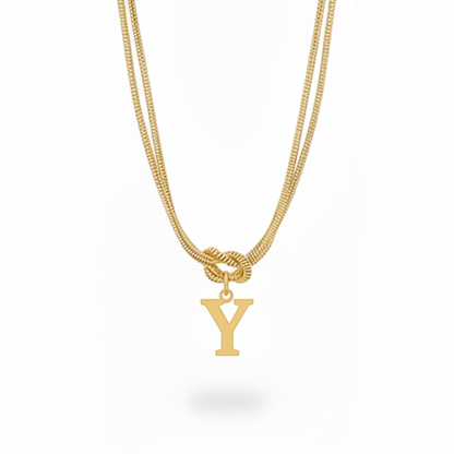 Initialen-Halskette "Alphabet-Knoten"