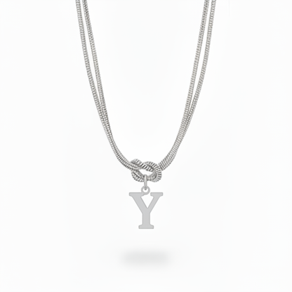 Initialen-Halskette "Alphabet-Knoten"