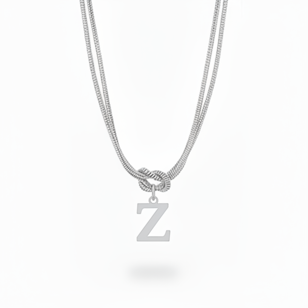 Initialen-Halskette "Alphabet-Knoten"