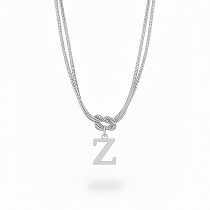 Initialen-Halskette "Alphabet-Knoten"