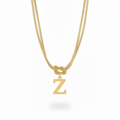 Initialen-Halskette "Alphabet-Knoten"