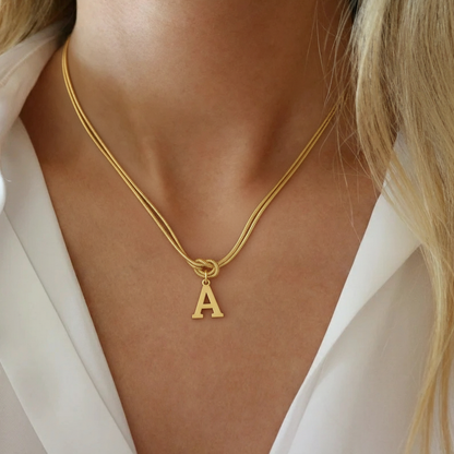 Initialen-Halskette "Alphabet-Knoten"