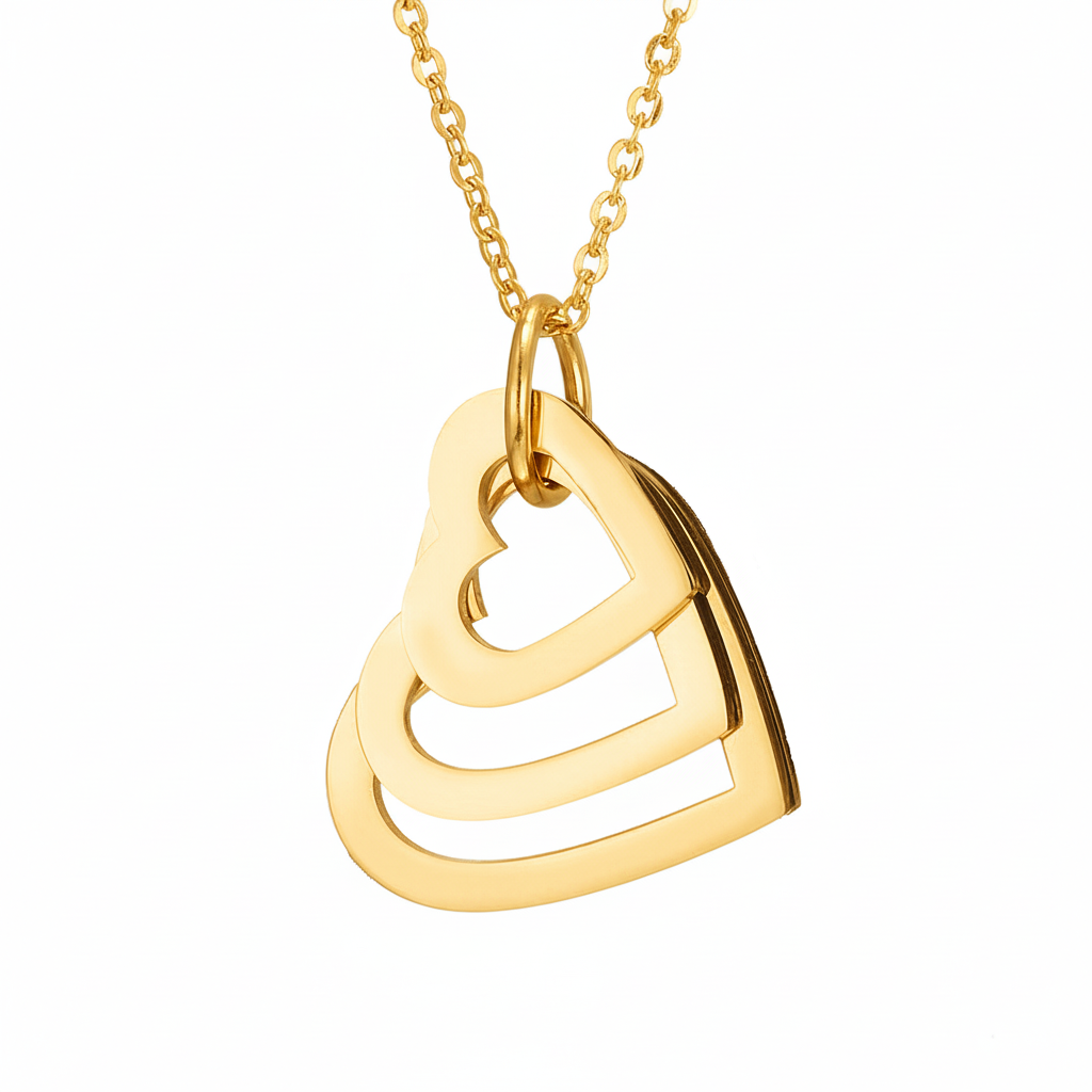 Namenskette "Verschachtelte Herzen"