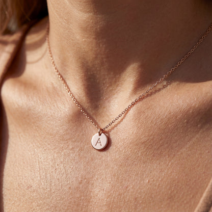 Initial Halskette „Initialscheibe“