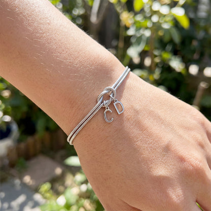 Initialenarmband „Knoten“