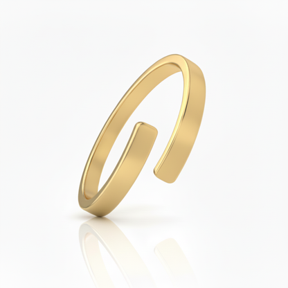 Verstellbarer Initialenring "Dual Soul"