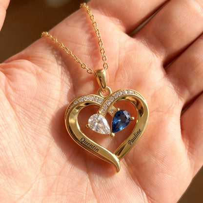 Namenskette "Verschlungene Herzen"